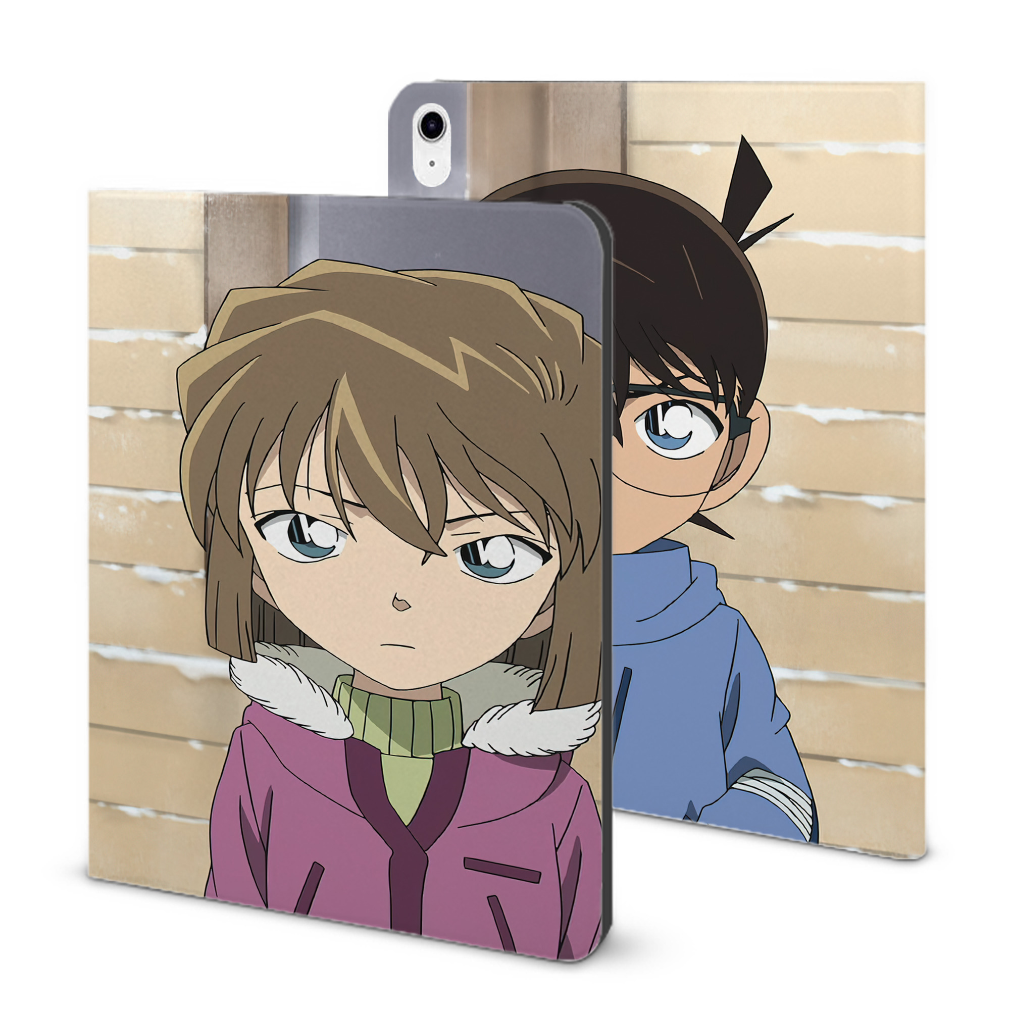 （画像用） 名探偵コナン Detective Conan IPad ケース ブック型 PUレザー TPU 耐衝撃 軽量 薄型 ペン収納なし 全面保護 IPad 各モデル対応